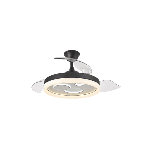 ventilador de tecto metálico cor preta série turia 50cm