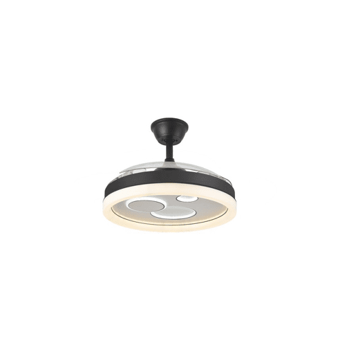 ventilador de tecto metálico cor preta série turia 50cm