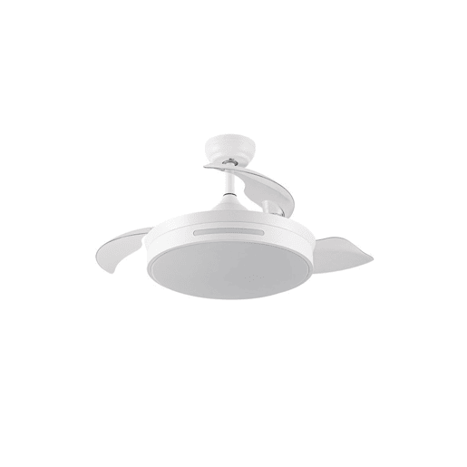 ventilador de tecto metálico cor branca série micenas 45cm