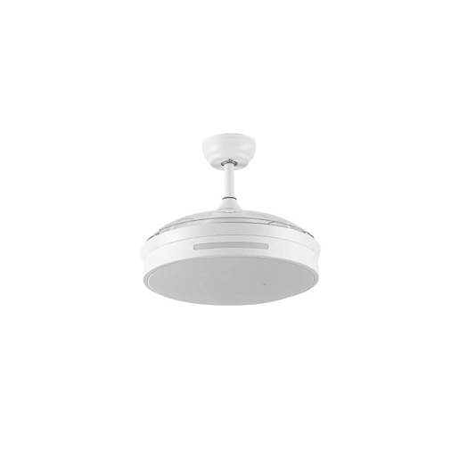 ventilador de tecto metálico cor branca série micenas 45cm