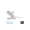 ventilador de tecto metálico cor branca série datoo 122cm
