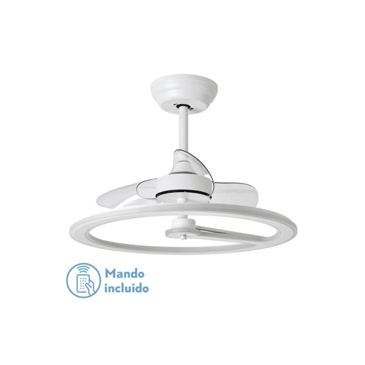 ventilador de tecto metálico cor branca série chom 62cm