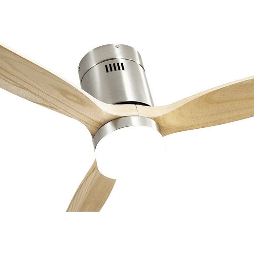 ventilador de tecto em metal niquelado série aguilon 132cm