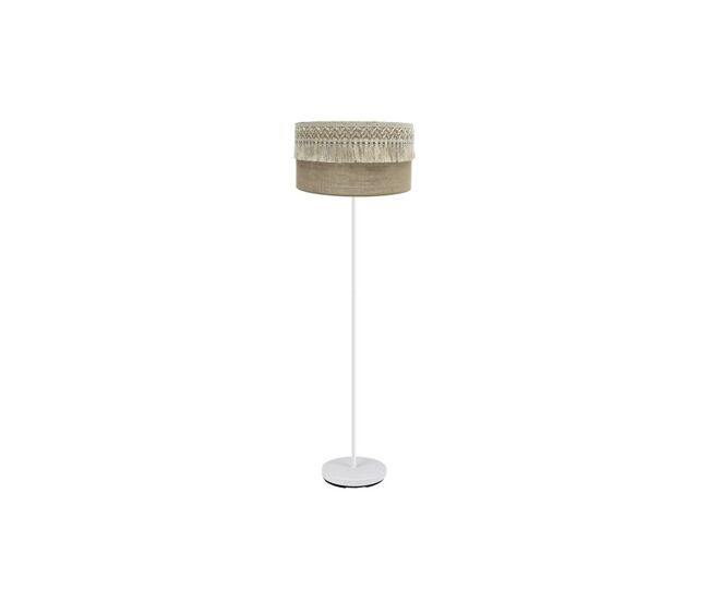 Lampara de pie textil color beige serie ekaterina 40cm