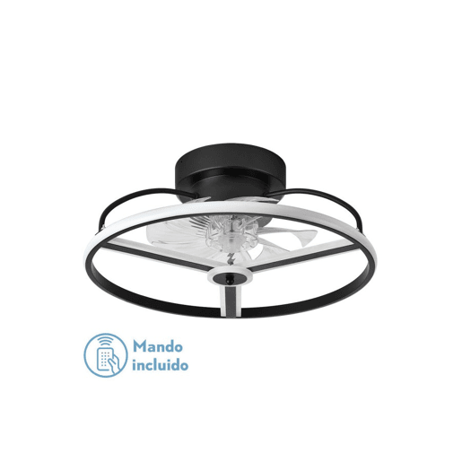 ventilador de tecto metálico cor preta série bora 50cm