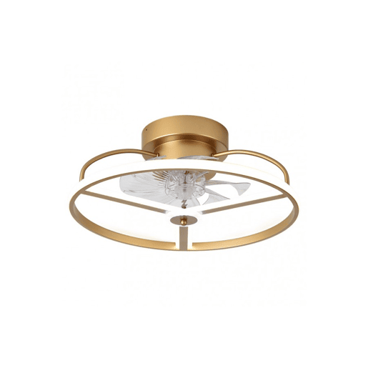 ventoinha de tecto em metal dourado série bora 50cm