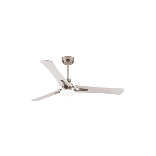ventoinha de tecto em metal niquelado série coro 130cm