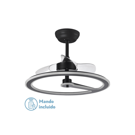 ventilador de tecto metálico cor preta série chom 62cm