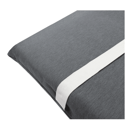 Acomoda Textil - Almofada de espreguiçadeira de enchimento de espuma de alta densidade. Almofada amovível elegante e confortável para jardim, piscina, praia, terraço e varanda (cinzento escuro, 120x55x5 cm)