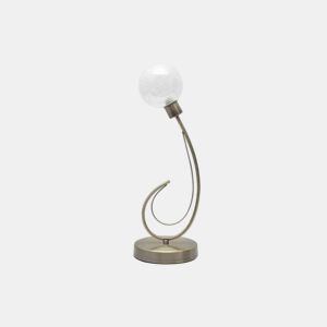 candeeiro de mesa em metal dourado série vita 15cm