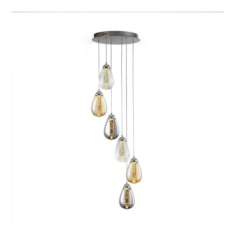Lámpara De Techo Metal Serie Taccia 6 luces
