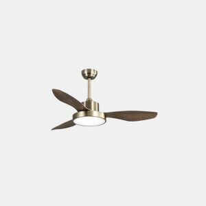candeeiro de ventoinha em metal dourado série 120cm