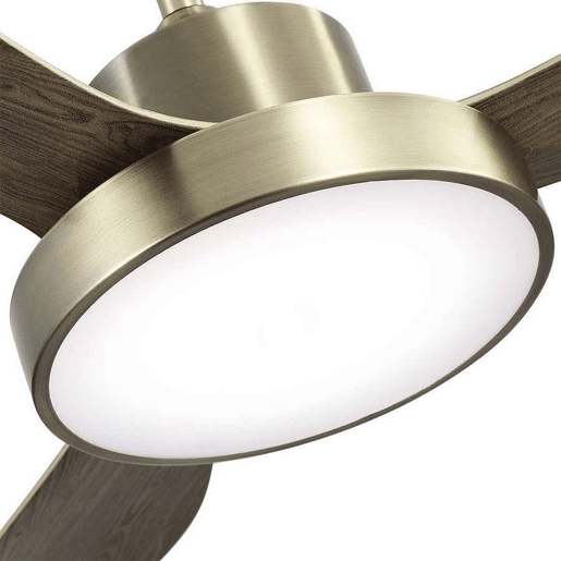 candeeiro de ventoinha em metal dourado série 120cm
