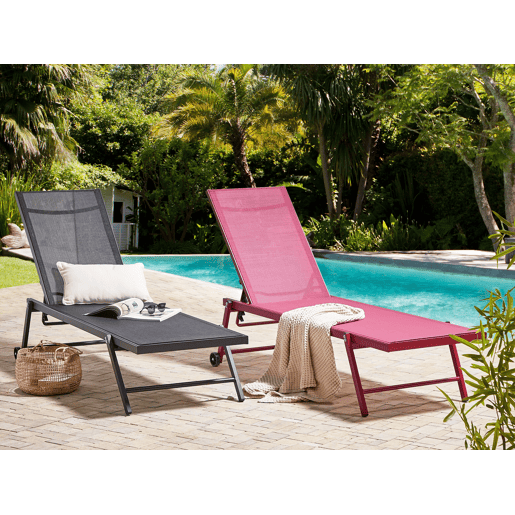 Espreguiçadeira PORTOFINO Metal Bordeaux