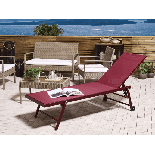 Espreguiçadeira PORTOFINO Metal Bordeaux