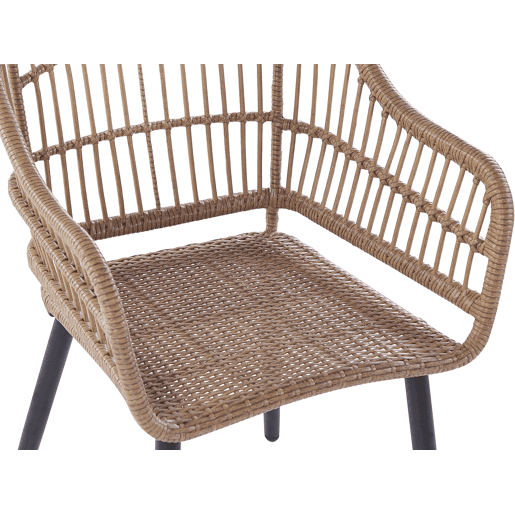 Conjunto de refeições de jardim 6 lugares ALIANO II com almofadas Creme