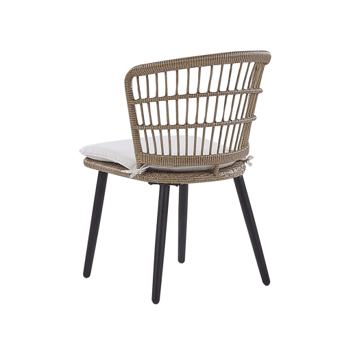 Conjunto de refeições de jardim 6 lugares ALIANO II com almofadas Creme