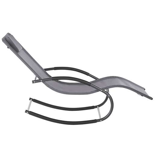Espreguiçadeira de baloiço CARANO II Metal Cinzento