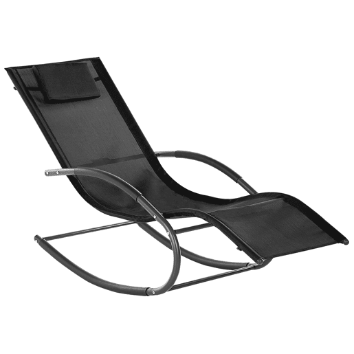 Espreguiçadeira de baloiço CARANO II Metal Preto