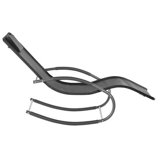 Espreguiçadeira de baloiço CARANO II Metal Preto