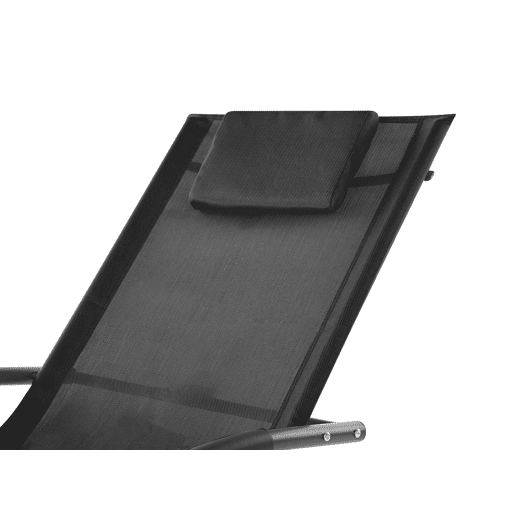 Espreguiçadeira de baloiço CARANO II Metal Preto