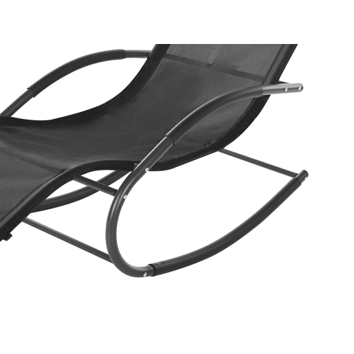 Espreguiçadeira de baloiço CARANO II Metal Preto