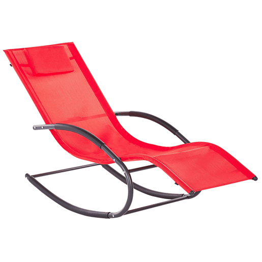 Espreguiçadeira de baloiço CARANO II Metal Vermelho