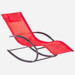 Espreguiçadeira de baloiço CARANO II Metal Vermelho