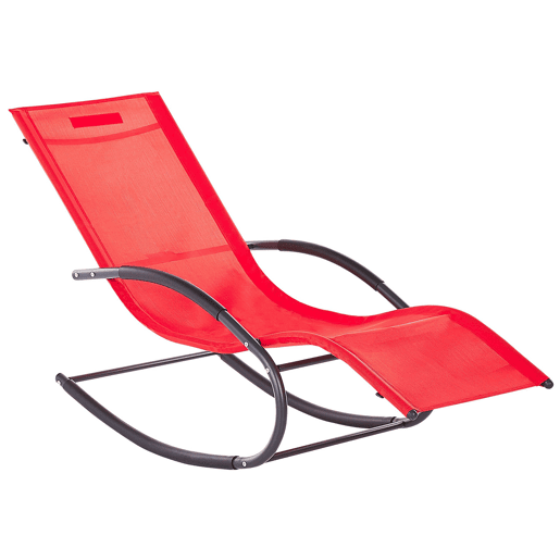 Espreguiçadeira de baloiço CARANO II Metal Vermelho