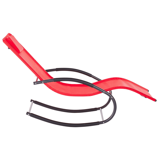 Espreguiçadeira de baloiço CARANO II Metal Vermelho