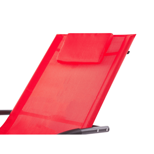 Espreguiçadeira de baloiço CARANO II Metal Vermelho