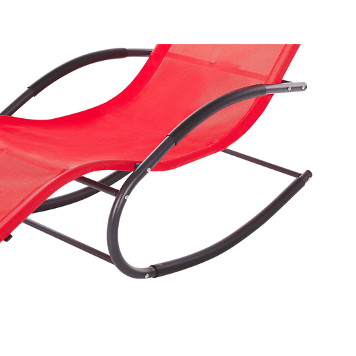 Espreguiçadeira de baloiço CARANO II Metal Vermelho
