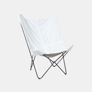 Poltrona em veludo branco NYBRO