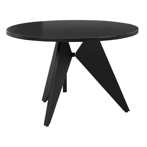 Mesa de refeição de jardim OLMETTO 83 cm 110 cm Vidro Preto