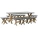 Beliani Conjunto de comedor OLBIA Beliani Conjunto de comedor OLBIA Gris
