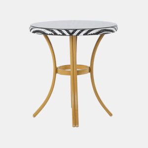 Mesa bistrô RIFREDDO 70 cm 70 cm Vidro Preto