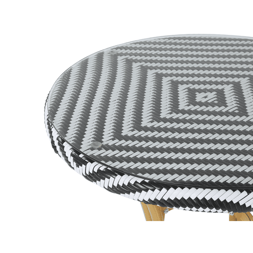 Mesa bistrô RIFREDDO 70 cm 70 cm Vidro Preto