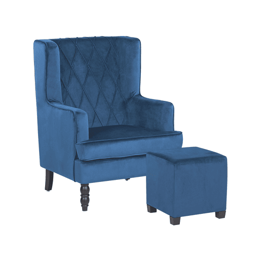 Poltrona SANDSET Veludo Azul escuro