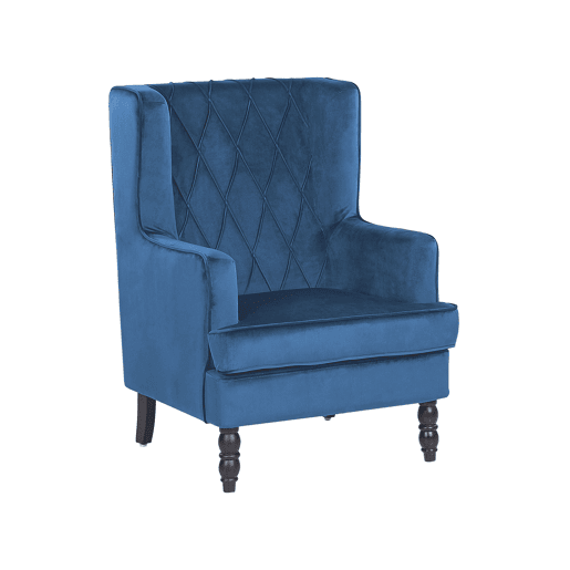 Poltrona SANDSET Veludo Azul escuro