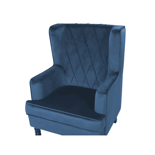 Poltrona SANDSET Veludo Azul escuro