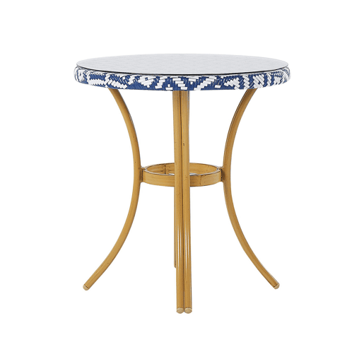 Mesa bistrô RIFREDDO 70 cm 70 cm Vidro Azul