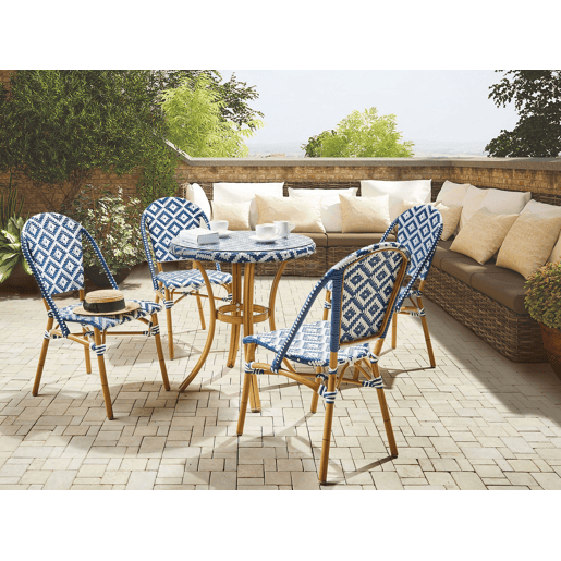 Mesa bistrô RIFREDDO 70 cm 70 cm Vidro Azul