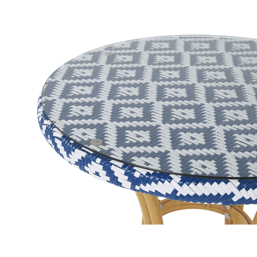 Mesa bistrô RIFREDDO 70 cm 70 cm Vidro Azul