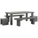 Beliani Conjunto de comedor TARANTO Beliani Conjunto de comedor TARANTO Gris