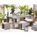 Beliani Conjunto de comedor TARANTO Beliani Conjunto de comedor TARANTO Gris