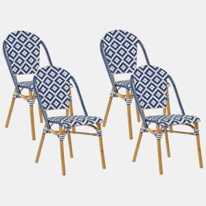 Conjunto de 4 cadeiras de jardim RIFREDDO Azul