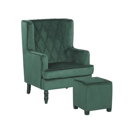 Poltrona SANDSET Veludo Verde escuro