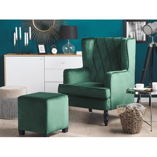 Poltrona SANDSET Veludo Verde escuro