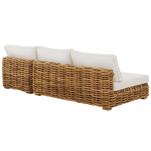 Conjunto de jardim com mesa 4 lugares VARALLO à direita Rattan Natural