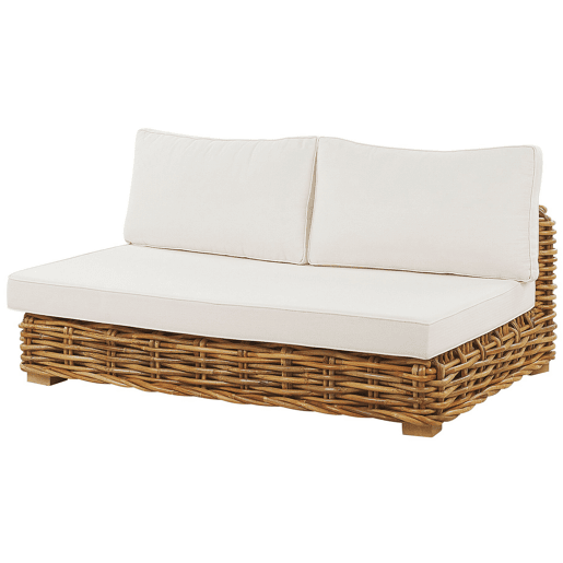 Conjunto de jardim com mesa 4 lugares VARALLO à direita Rattan Natural